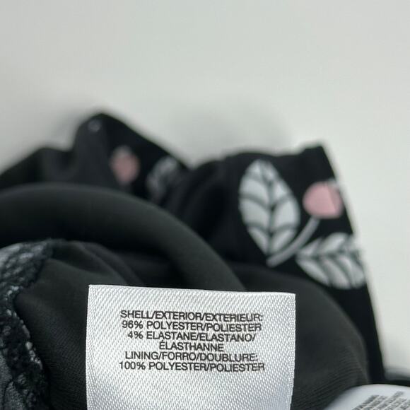 NWT Anne Klein Black Pink Floral Sleeveless Midi Dress Pockets Womens Size 10 - Picture 10 of 11